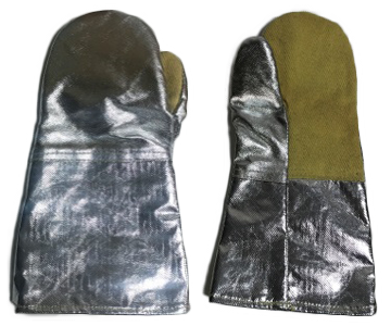 Rękawica o cechach ochronnych jednopalcowa (tkanina oraz tkanina metalizowana)