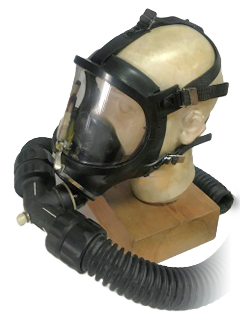 Maska pełnotwarzowa z aparatem wężowym świeżego powietrza